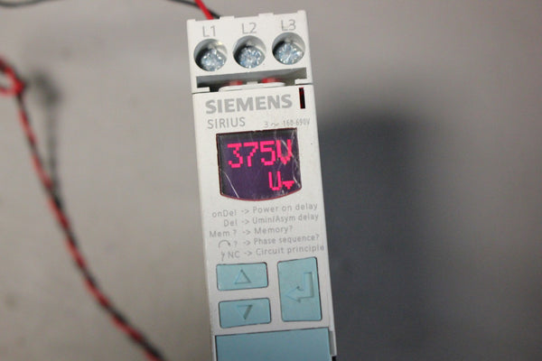 SIEMENS PHASE FAILURE & SEQUENCE MONITORING RELAY 3UG4614-1BR20