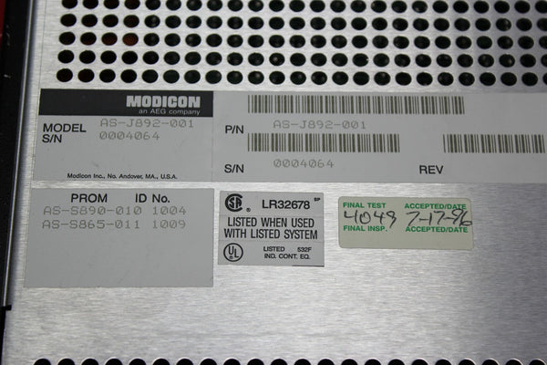 MODICON GOULD REMOTE I/O PROCESSOR MODULE AS-J892-001 #2