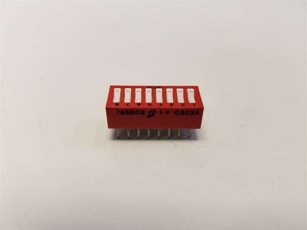 LOT OF 12  GRAYHILL 8 POSITION DIP ROCKER SWITCH 76SB08