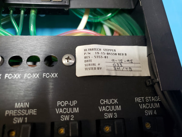 Ultratech Stepper Pneumatics Controller 19-15-04330 Rev B Titan 4700 Wafer