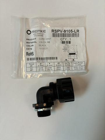 NEW Remke RSPV-9105-LR Cable Gland Connector Black
