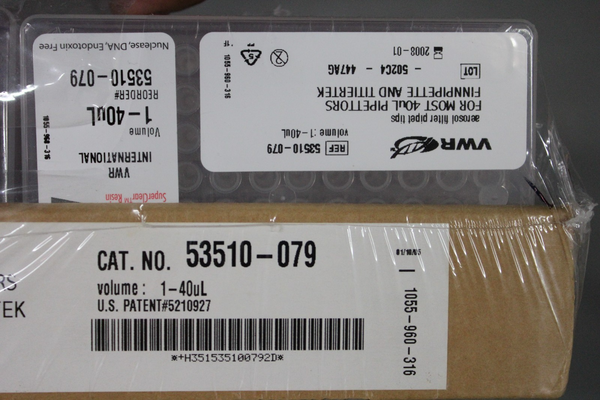 960 NEW VWR AEROSOL FILTER 1-40uL PIPET PIPETTE TIPS 53510-079