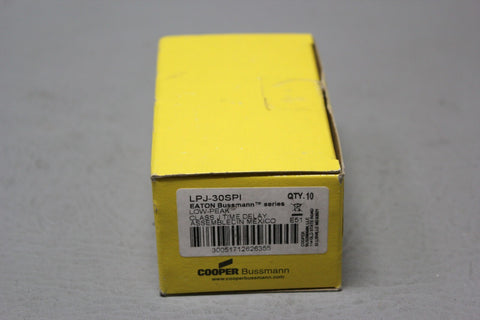 10 NEW EATON BUSSMANN LOW PEAK CLASS J TIME DELAY FUSES LPJ-30SPI