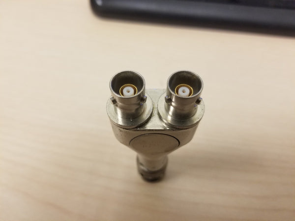 TRB Plug To TRB Jack/Jack "Y" RF Connector Adapter