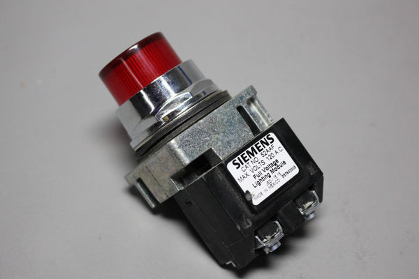 SIEMENS RED ILLUMINATED PILOT LIGHT 52PL4D2 W/52AAF