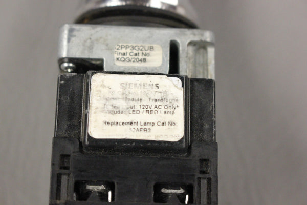 SIEMENS 52PP3G7U 52PP3G2UB GREEN OIL TIGHT PUSHBUTTON