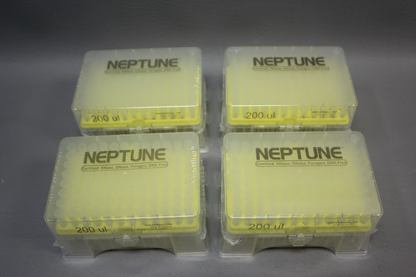 4 NEPTUNE UNIVERSAL TIPS 200 UL 2102.NS PRE-STERILE 384 QTY