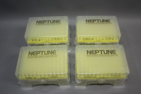 4 NEPTUNE UNIVERSAL TIPS 200 UL 2102.NS PRE-STERILE 384 QTY