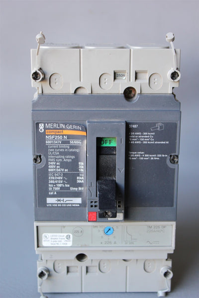 SCHNEIDER/MERLIN GERIN CIRCUIT BREAKER WITH TRIP UNIT NSF250 N
