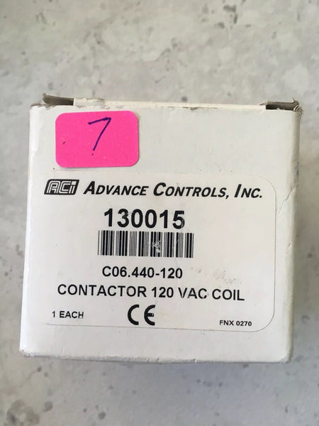 Advance controls inc ACI 130015 contactor 120 vac coil