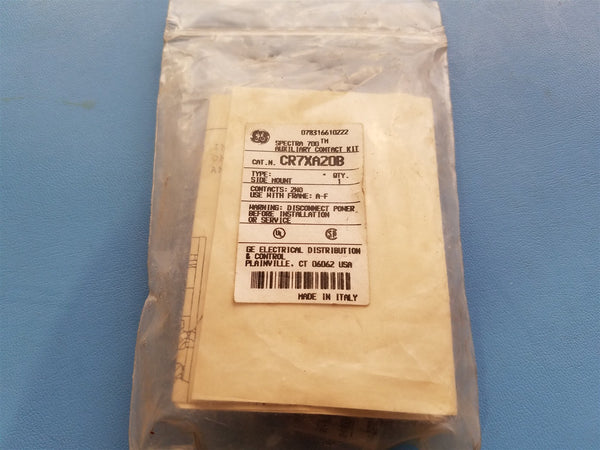  GE SPECTRA 700 AUXILIARY CONTACT KIT CR7XA20B