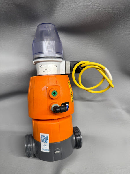 GEORG FISCHER  PNEUMATICALLY ACTUATED VALVE #4 WITH 199190305 POSITION INDICATOR