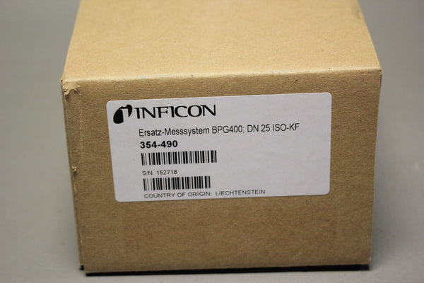 NEW INFICON BAYARD-ALPERT PIRANI GAUGE BPG400 354-490