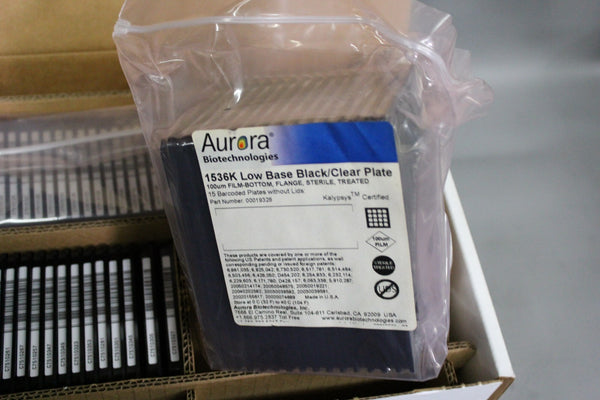 60 NEW AURORA BARCODED STERILE 100 um 1536K WELL ASSAY PLATE 00019326