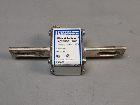 UNUSED FERRAZ SHAWMUT PROTISTOR FUSE A070UD31LI400 700VAC 400A