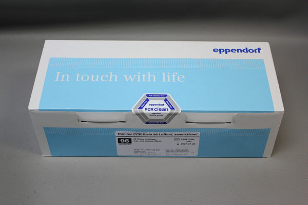 NEW BOX EPPENDORF 250uL 96 WELL SEMI-SKIRTED PCR PLATES 25 PLATES 0030129504