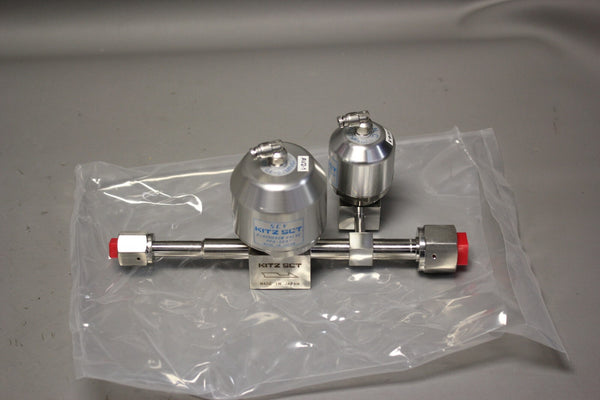 NEW SCV KITZ SCT DUAL 316 STAINLESS DIAPHRAGM VALVES PFA-SEAT 10K-1/4" 1/2"