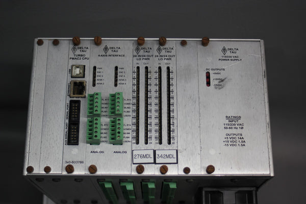DELTA TAU MOTION CONTROL RACK WITH CPU & MODULES