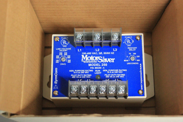 NEW SYMCOM MOTOR SAVER PROTECTOR MODEL 250 MS250-A