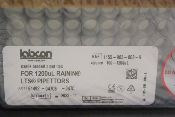 576 NEW LABCON STERILE AEROSOL PIPET/PIPETTE TIPS 1155-965-008-9
