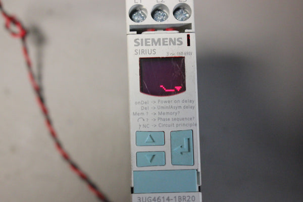 SIEMENS PHASE FAILURE & SEQUENCE MONITORING RELAY 3UG4614-1BR20