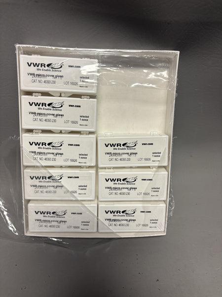 7- VWR Cat No 48393-230 Micro Cover Glass 24 x 40mm No. 1.5