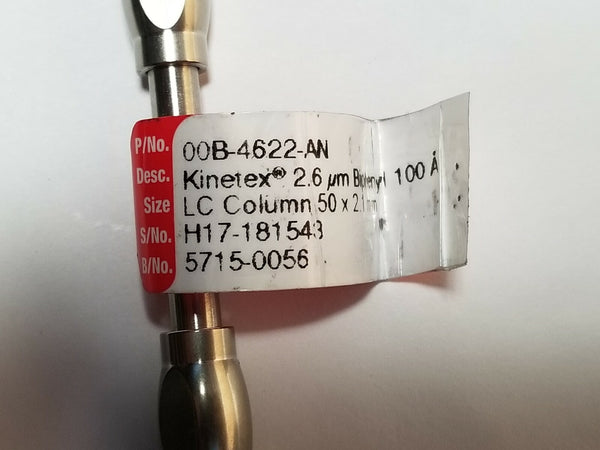Phenomenex Kinetex Biphenyl 100A HPLC LC Column 50x2.1mm 00B-4622-AN