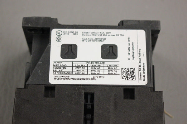 SIEMENS SIRIUS CONTACTOR LEN00C004277B