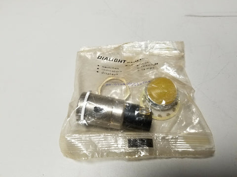 New Dialight Panel Mount Yellow Dome Pilot Light Indicator 80-0901-0516-302