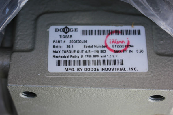 NEW DODGE TIGEAR-2 E-Z KLEEN SPEED REDUCER  20QZ30L56