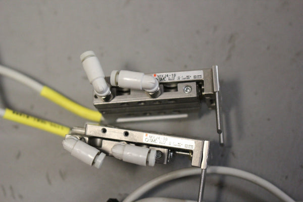 LOT OF 7 REXROTH & SMC PNEUMATIC CYLINDERS/SLIDES