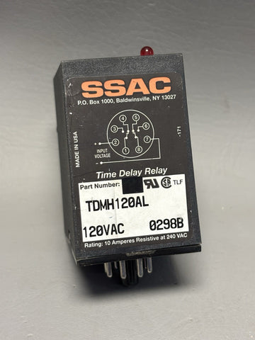 SSAC Digi-Set Time Delay Relay TDBL120ALD 120V AC 8 Pin TDR