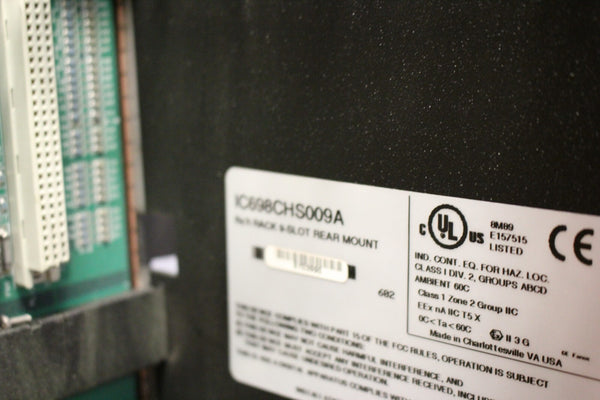 GE FANUC RX7i PLC RACK WITH POWER SUPPLY IC698PSA350C IC698CHS009A