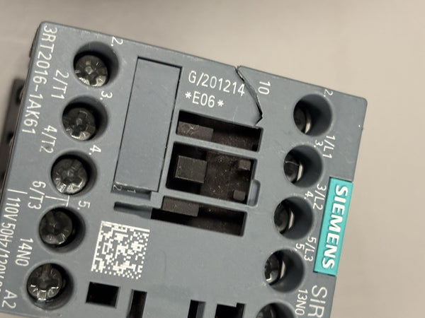 2- UNUSED SIEMENS POWER CONTACTOR 3RT2016-1AK61