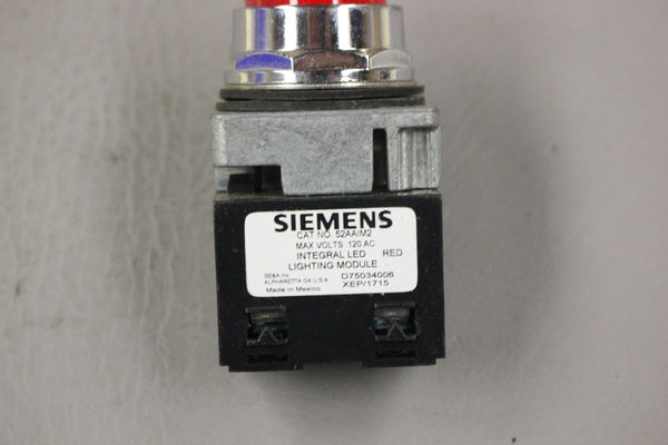 SIEMENS ILLUMINATED PUSH BUTTON RED 52PL4M2
