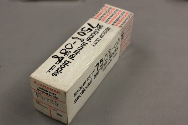 100 PCS BUCHANAN 0725 TERMINAL BLOCKS