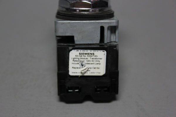 SIEMENS RED ILLUMINATED MUSHROOM HEAD PUSH PULL BUTTON 52PP2L2 W/52AAIL2