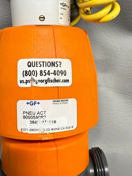 GEORG FISCHER  PNEUMATICALLY ACTUATED VALVE #6 WITH 199190305 POSITION INDICATOR