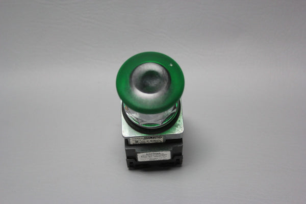 SIEMENS GREEN OIL TIGHT MUSHROOM HEAD PUSH BOTTON 52PP7ESUB W/ 52BAU