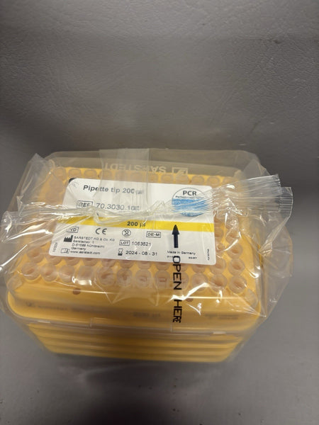 480 Sarstedt  Pipette Tip 200uL Yellow Racked 70.3030.100