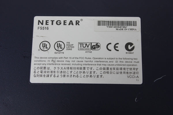 Netgear FS516 16 Port Fast Ethernet Switch 
