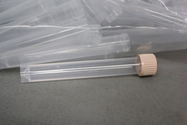 250 NEW SUNSOARS PP 100mm COLLECTION TUBES WITH CAPS