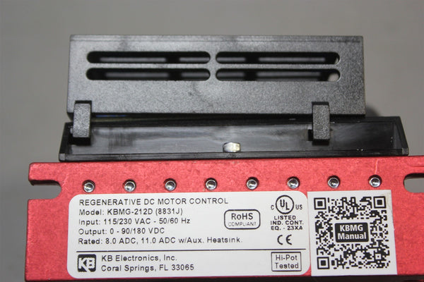 KB REGENERATIVE DC MOTOR CONTROL KBMG-212D (8831J)
