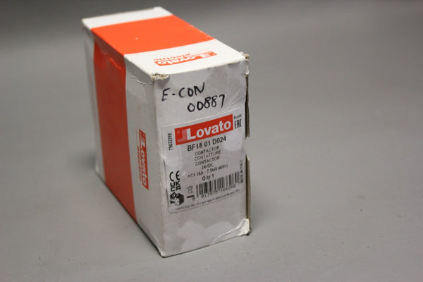 NEW LOVATO CONTACTOR  BF18 01 D024 24VDC COIL