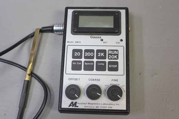APPLIED MAGNETICS GAUSS METER GAUSSMETER WITH PROBE GM1A PT-70