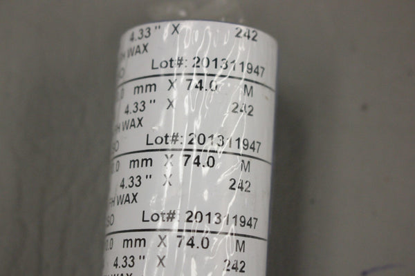 NEW ZEBRA G1660 G SERIES BLACK WAX RIBBON INK 4.2X244"