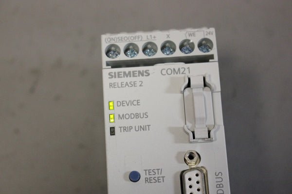UNUSED SIEMENS COM21 MODULE WITH MODBUS 3VL9000-8AV00