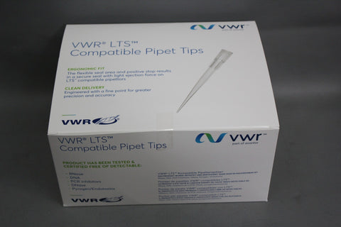 NEW BOX OF 960 VWR 20ul LOW RETENTION RACKED LTS COMPATIBLE PIPET TIPS 76323-936