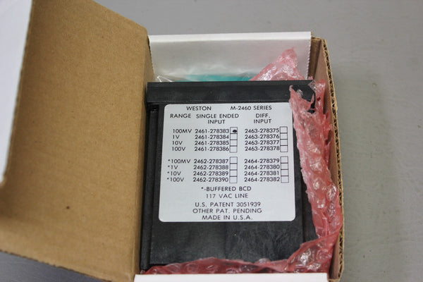 NEW WESTON PANEL METER 2461-278383