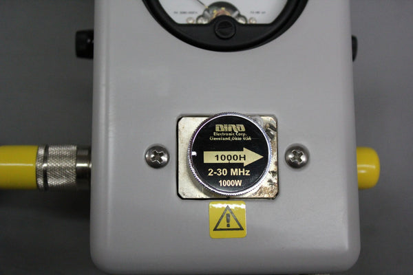 BIRD THRULINE WATTMETER MODEL 43 50 ohm WITH 1000H ELEMENT